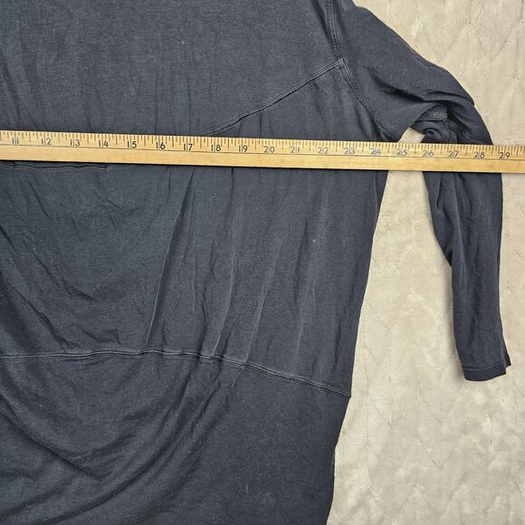 Lululemon Back In Action Shirt 8 Cotton Athleisure Gym Workout Breathable Black - Picture 6 of 6